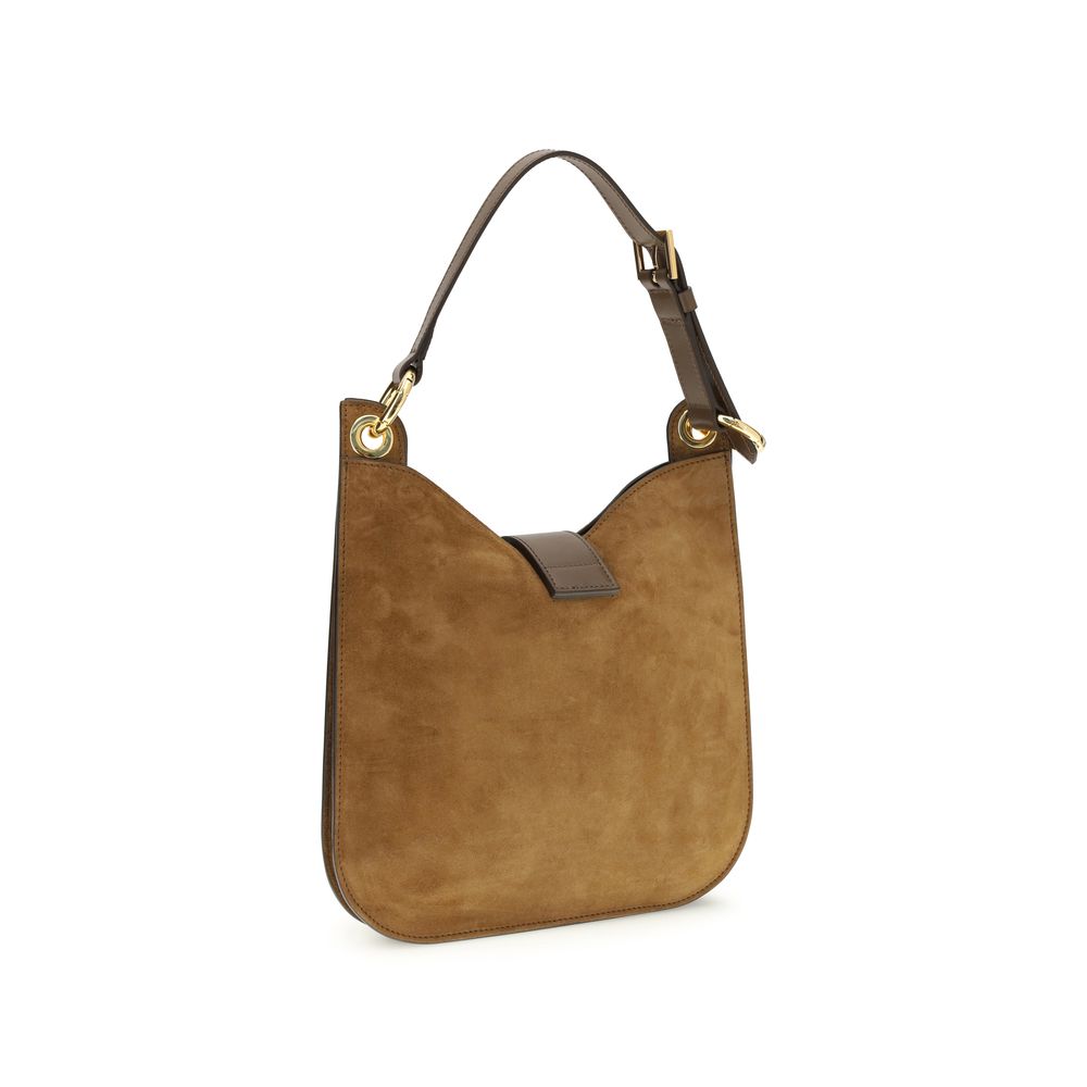Tom Ford Brown Calf Leather Bos Taurus Shoulder Bag