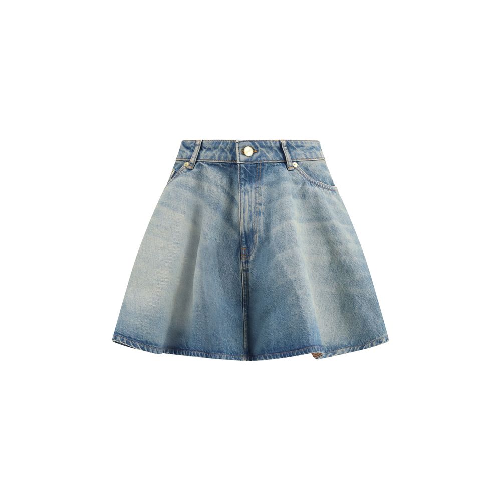 Ganni Blue Denim Skirt