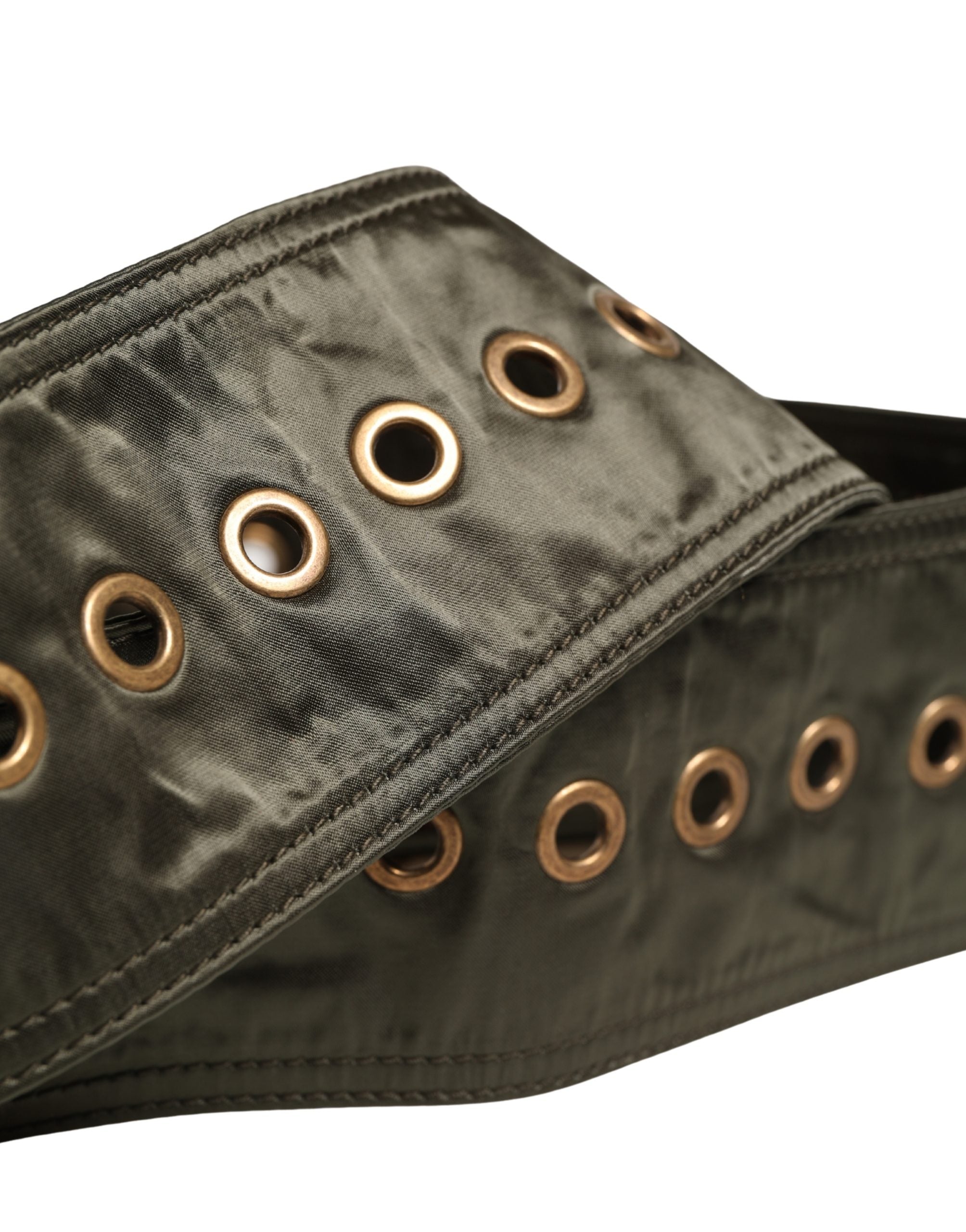 Dolce & Gabbana Men Black Wide Leather DG Metal Buckle Belt