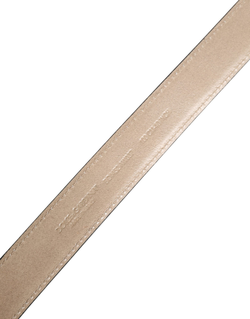 Dolce & Gabbana Herren Gürtel Beige geflochtenes Leder Metallschnalle