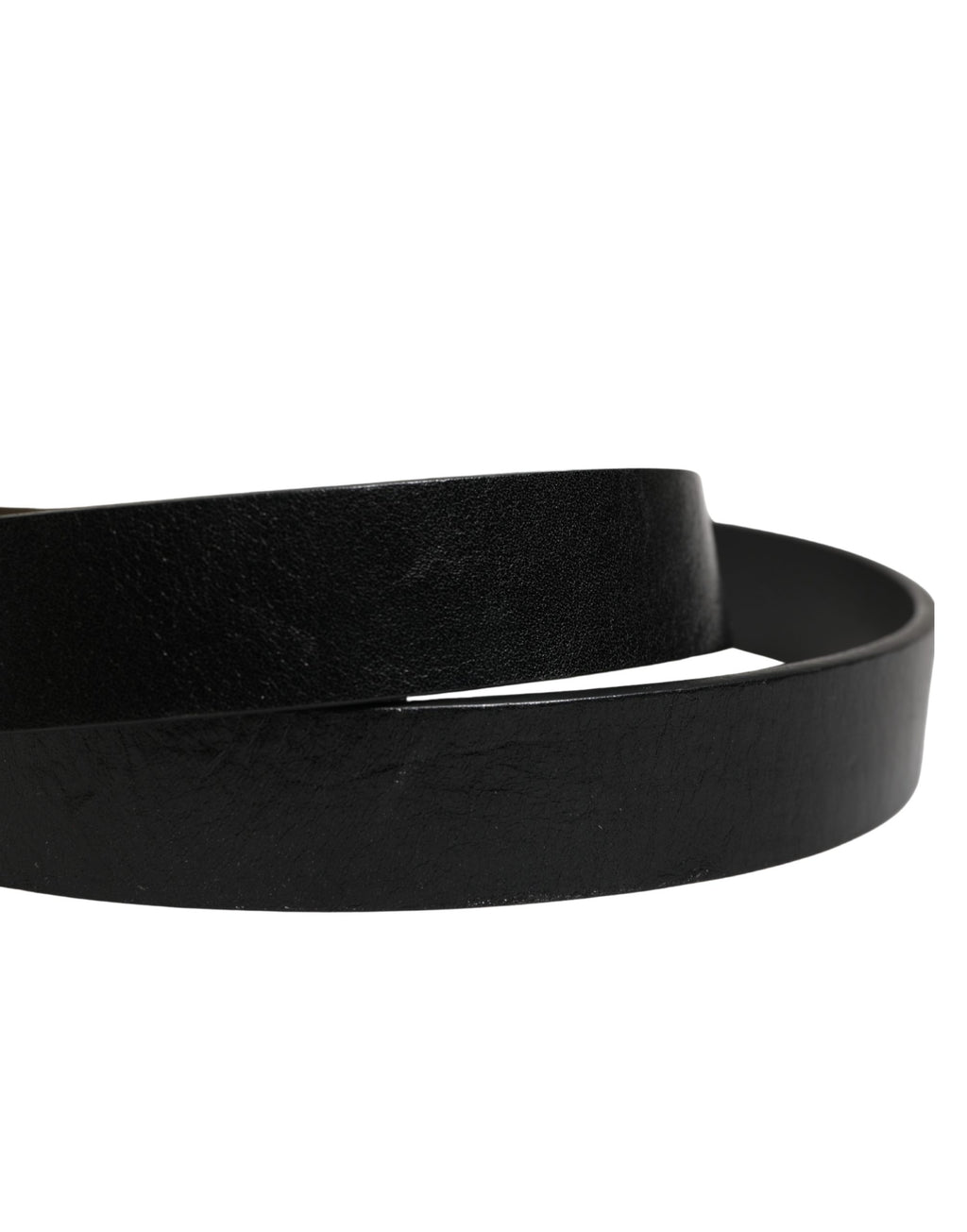 Dolce & Gabbana Herren Schwarzer Klassischer Ledergürtel mit Logo-Schnalle