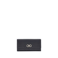 Ferragamo Black Calf Leather Bos Taurus Wallet