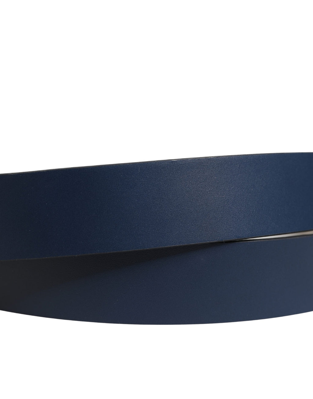 Dolce & Gabbana Herren Gürtel aus blauem Kalbsleder mit Metallschnalle und Logo