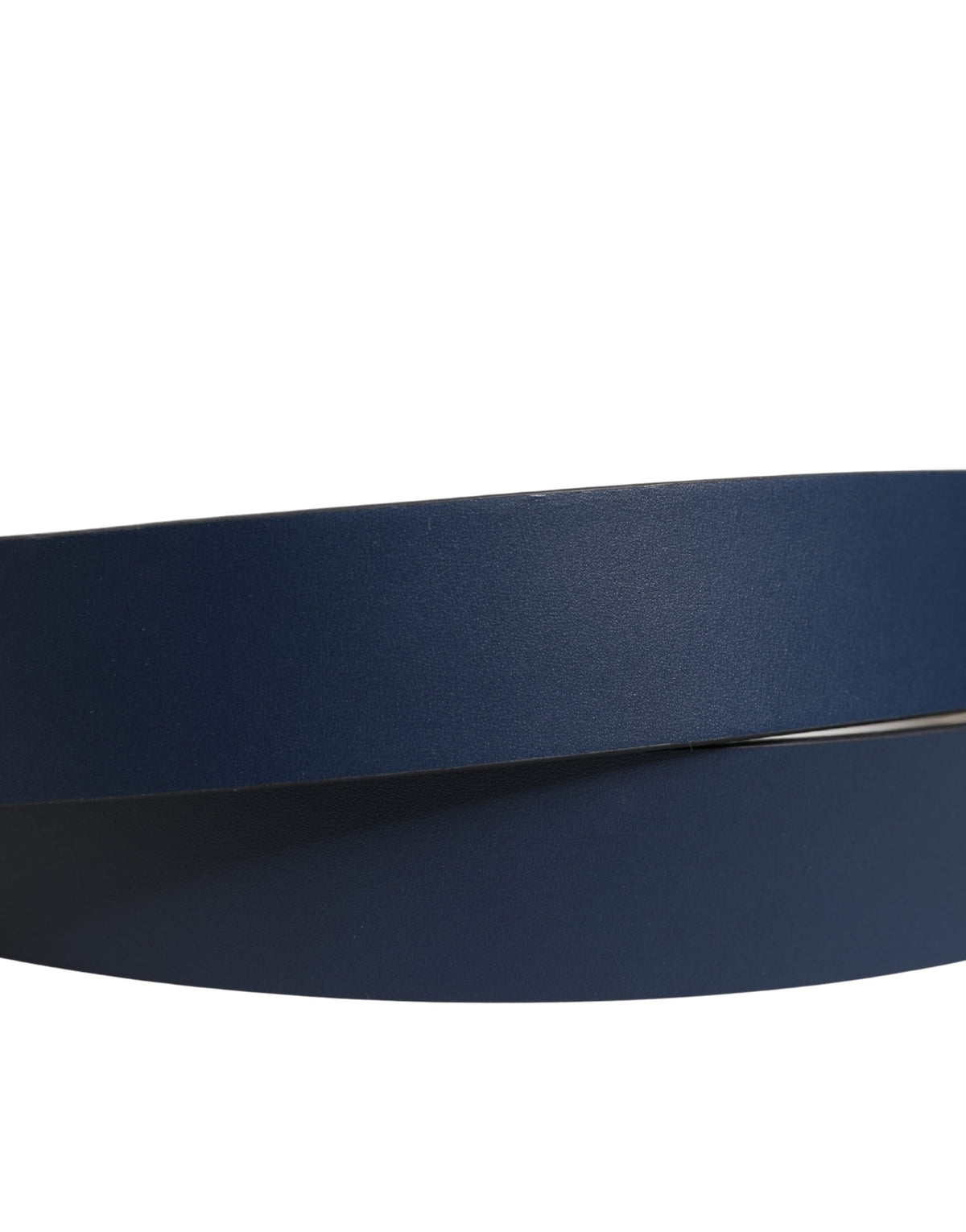 Dolce & Gabbana Herren Gürtel aus blauem Kalbsleder mit Metallschnalle und Logo
