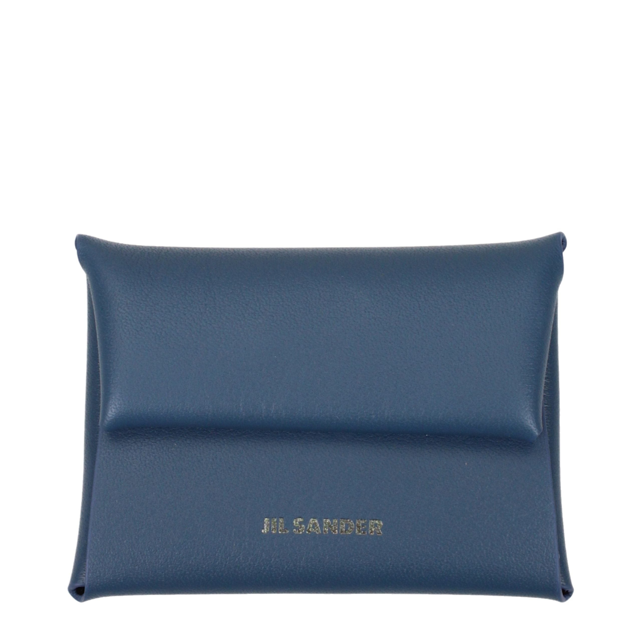 Jil Sander Blue Leather Wallet