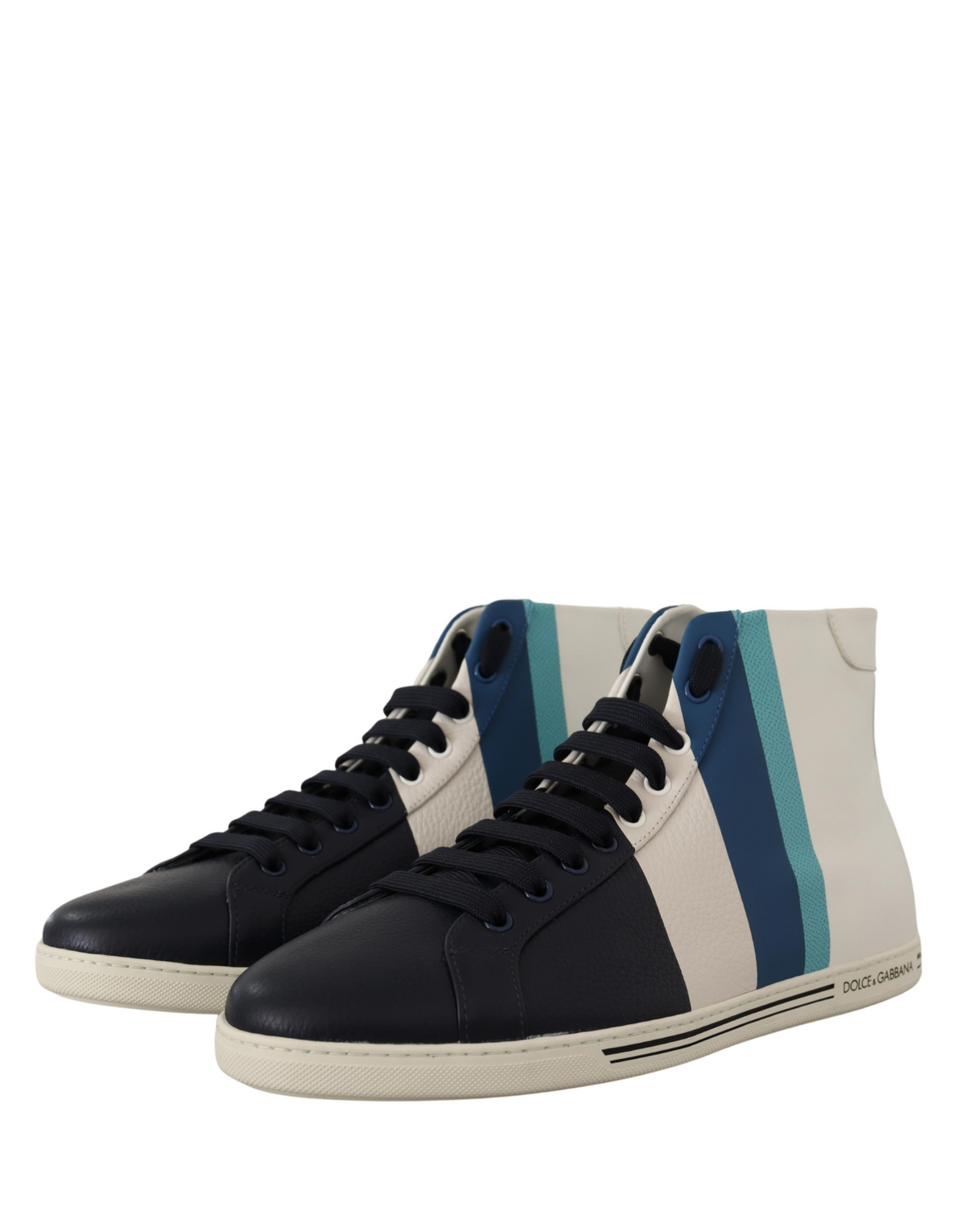 Dolce & Gabbana Multicolor Leren Mid Top Sneakers Schoenen