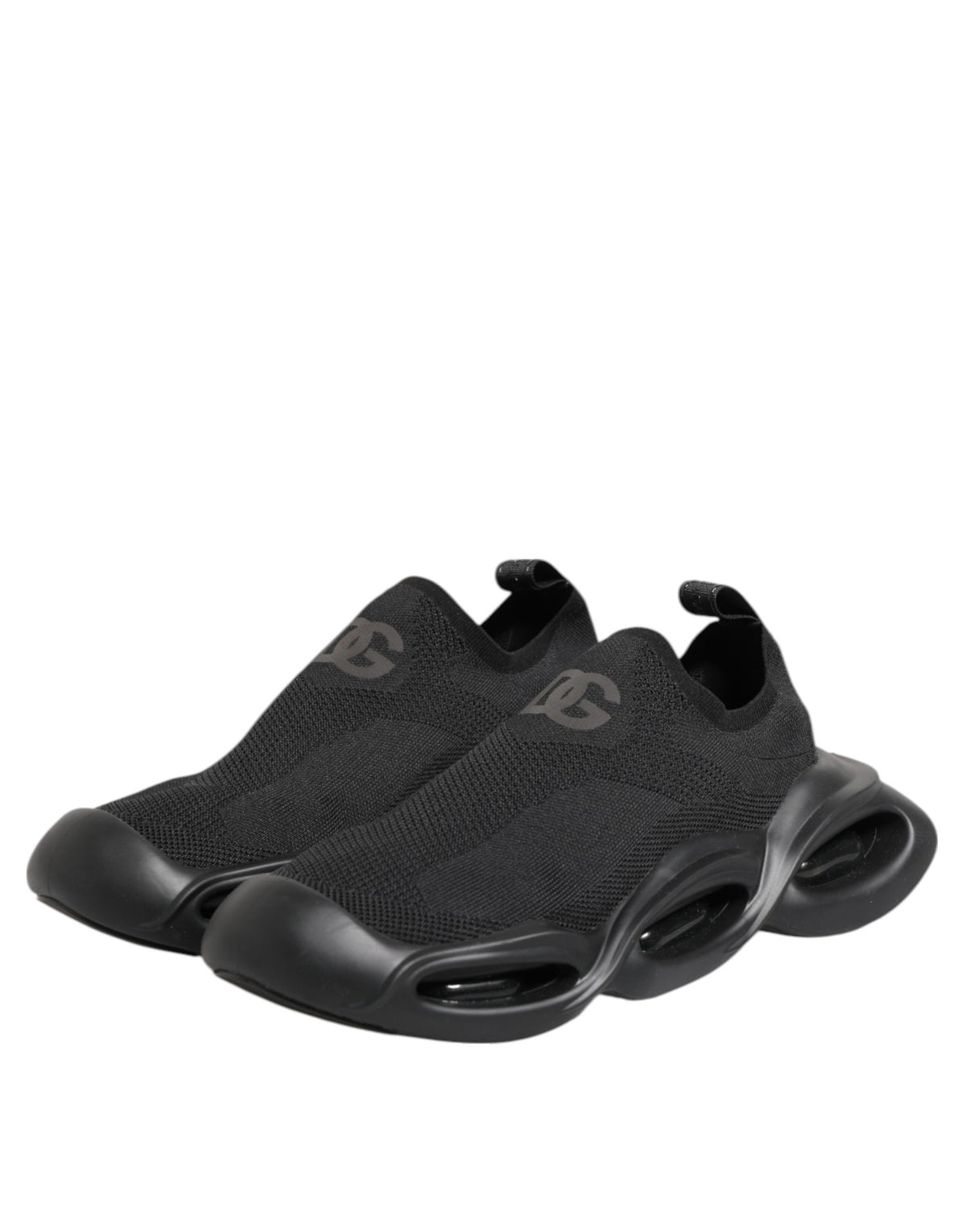 Dolce & Gabbana Schwarze Slip-On Wave Low Top Sneaker Schuhe