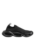 Dolce & Gabbana Schwarze Slip-On Wave Low Top Sneaker Schuhe