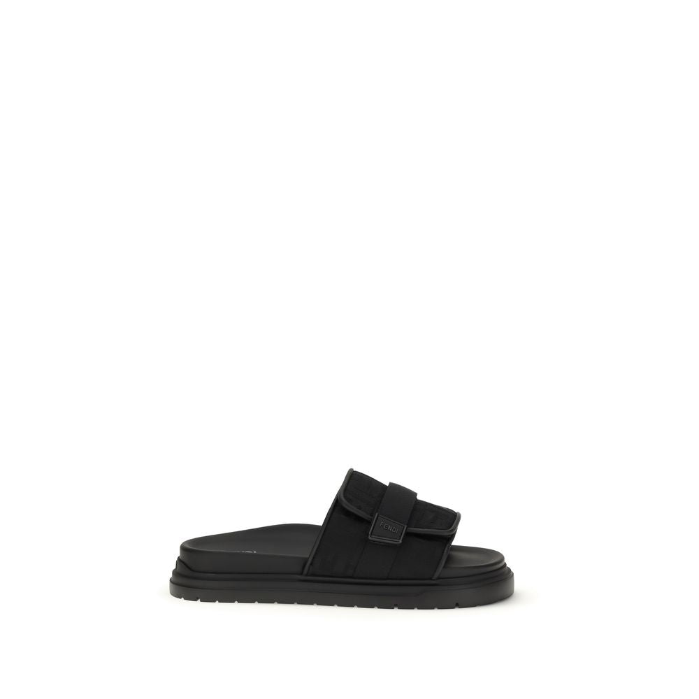 Fendi Black Polyamide Sandals