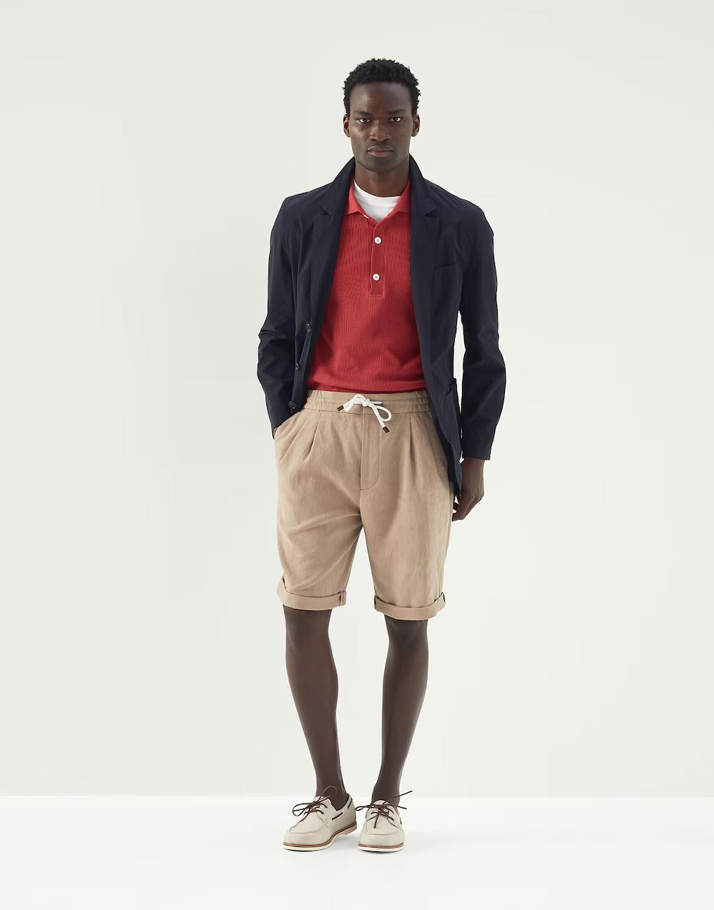 Brunello Cucinelli Beige Cotton Polo Shirt