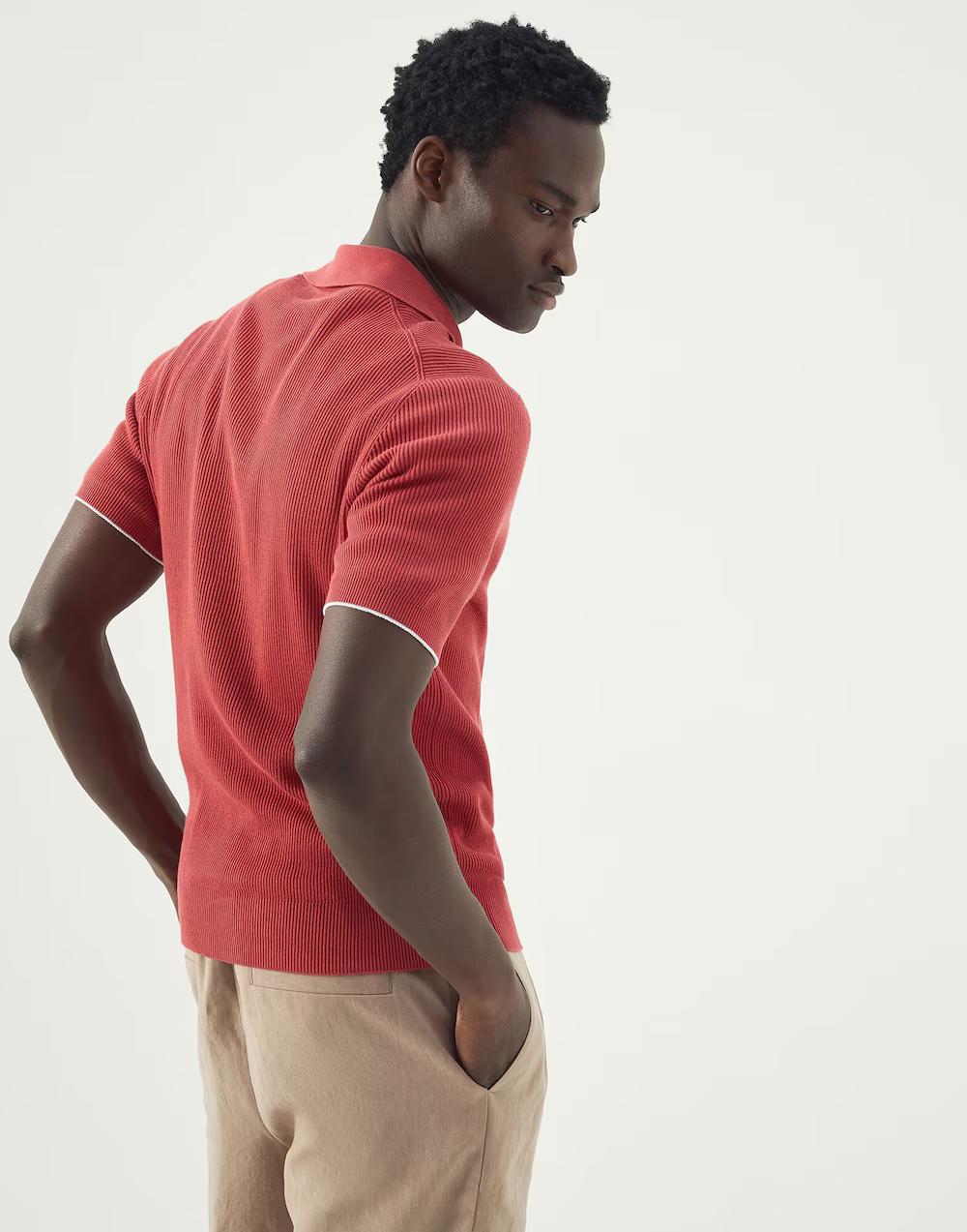 Brunello Cucinelli Beige Cotton Polo Shirt