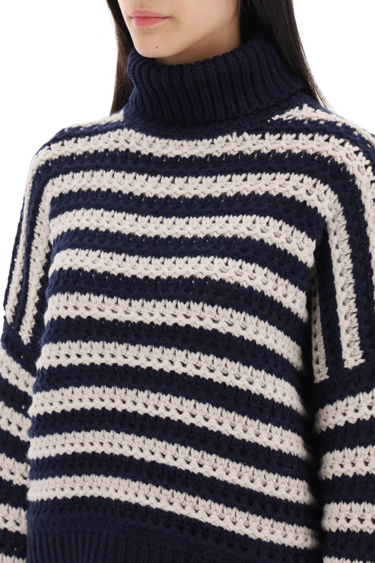Brunello Cucinelli Blue Wool Sweatshirt