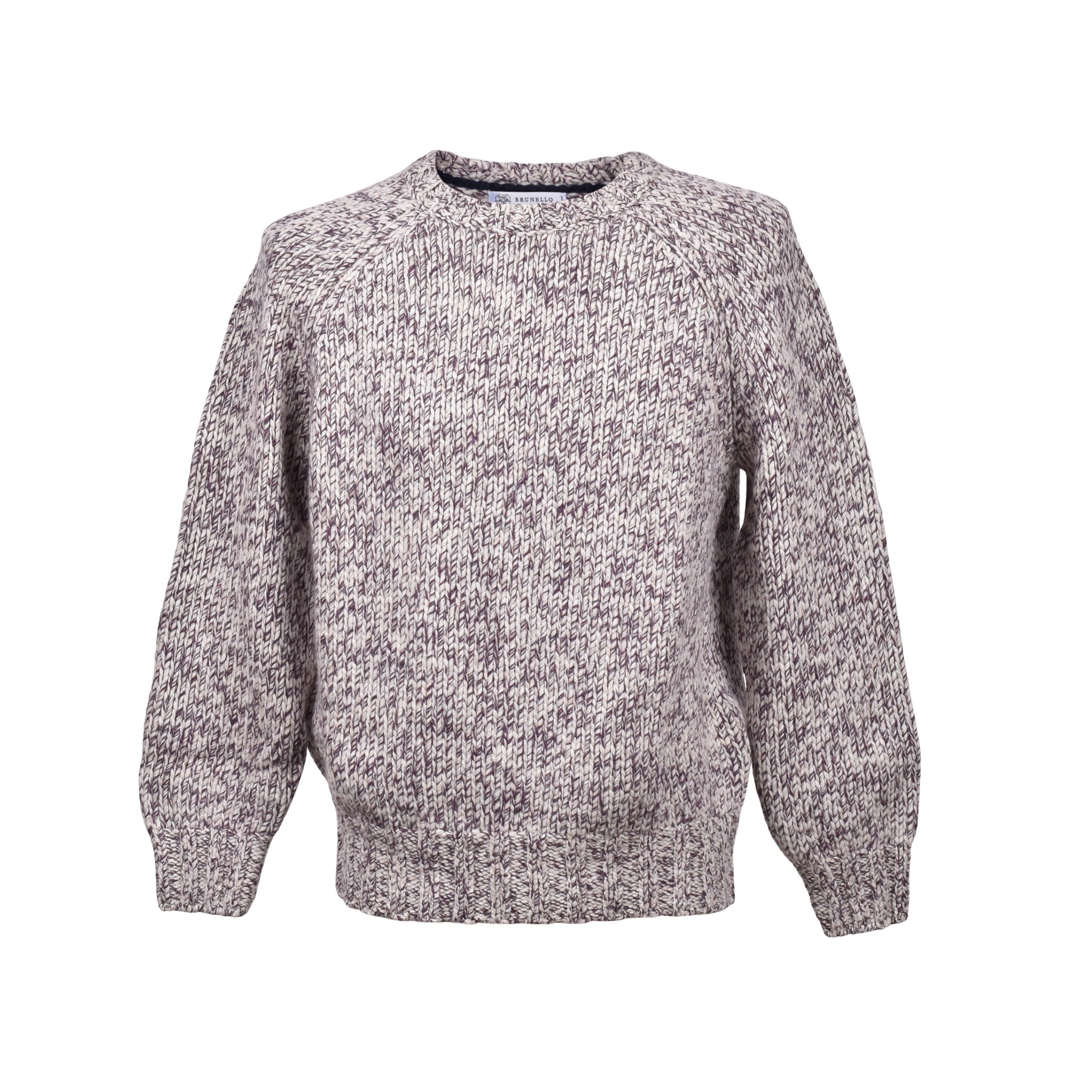Brunello Cucinelli Beige Wool Cashmere Sweater