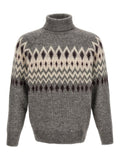 Brunello Cucinelli Gray Leather Sweatshirt
