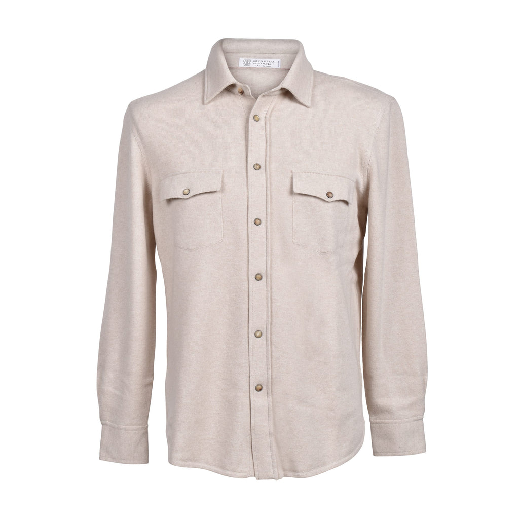 Brunello Cucinelli Beige Wool Cashmere Sweater