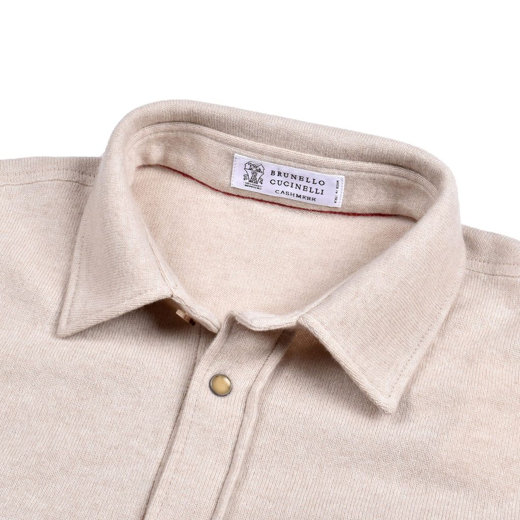 Brunello Cucinelli Beige Wool Cashmere Sweater