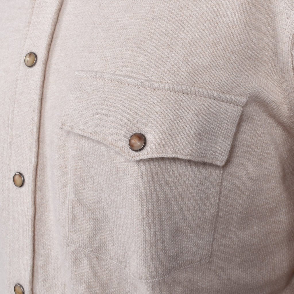 Brunello Cucinelli Beige Wool Cashmere Sweater