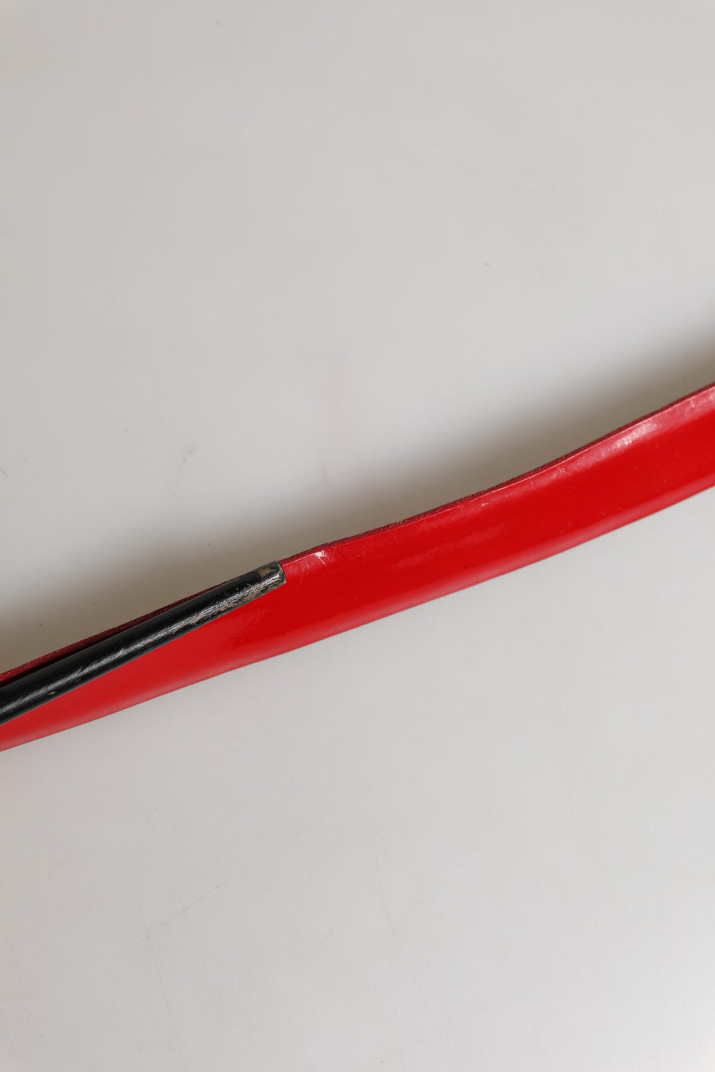 Versace Jeans Couture Red Glossy Leather Metal Buckle Belt