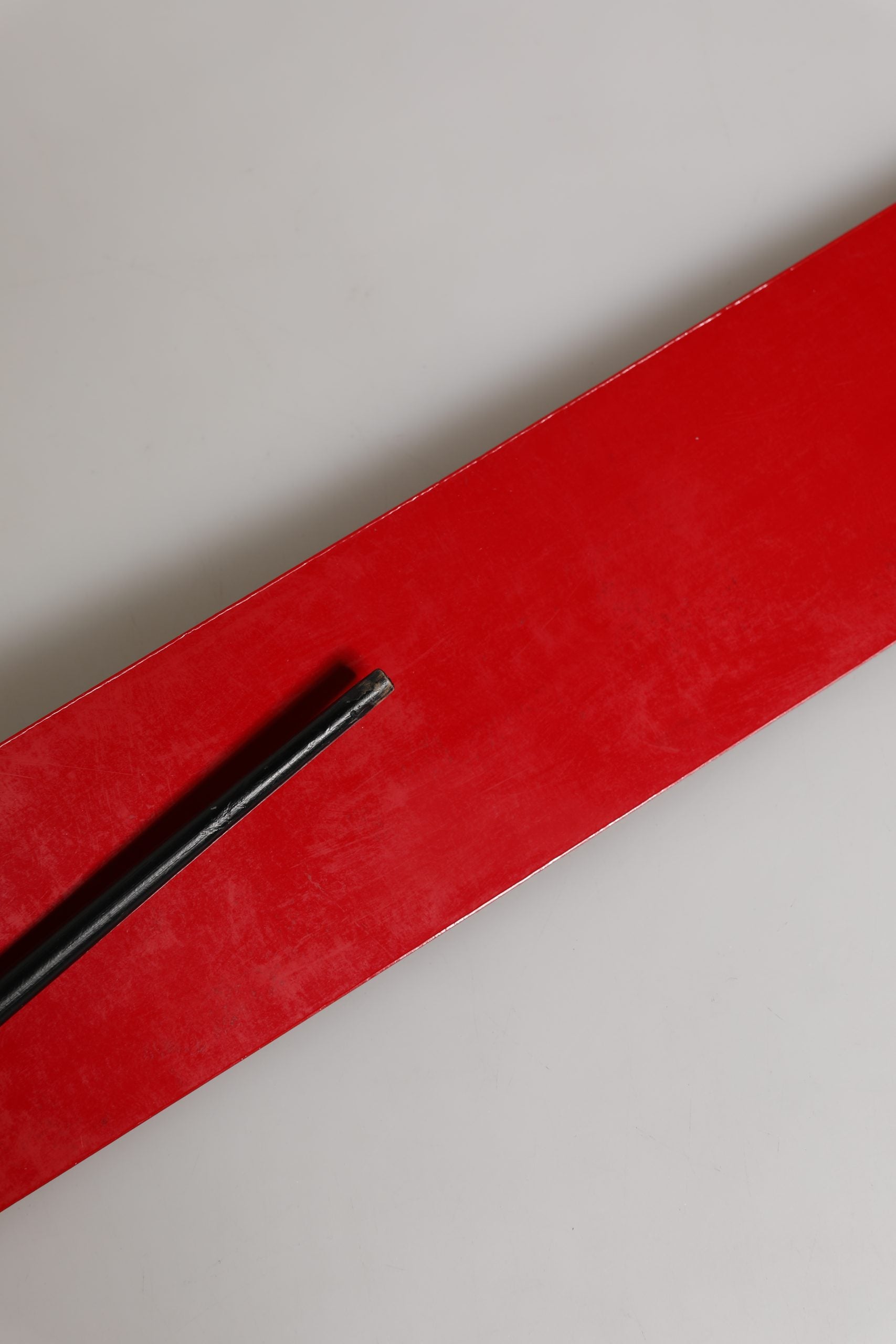 Costume National Red Wide Waist Silver Metal Buckle Belt