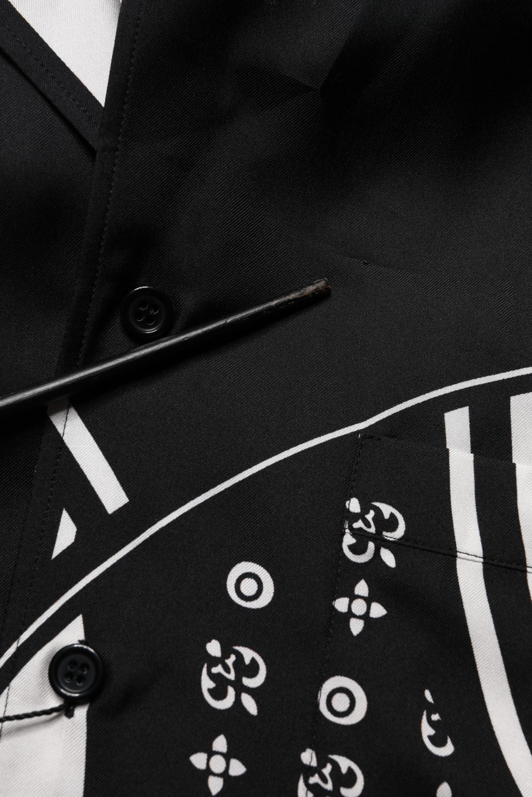 Dolce & Gabbana Black Silk Logo Print Short Sleeves Shirt