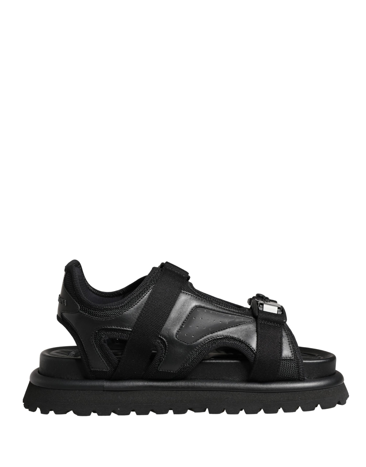 Dolce & Gabbana Schwarze Herren-Chunky-Sandalen mit Logo-Detail