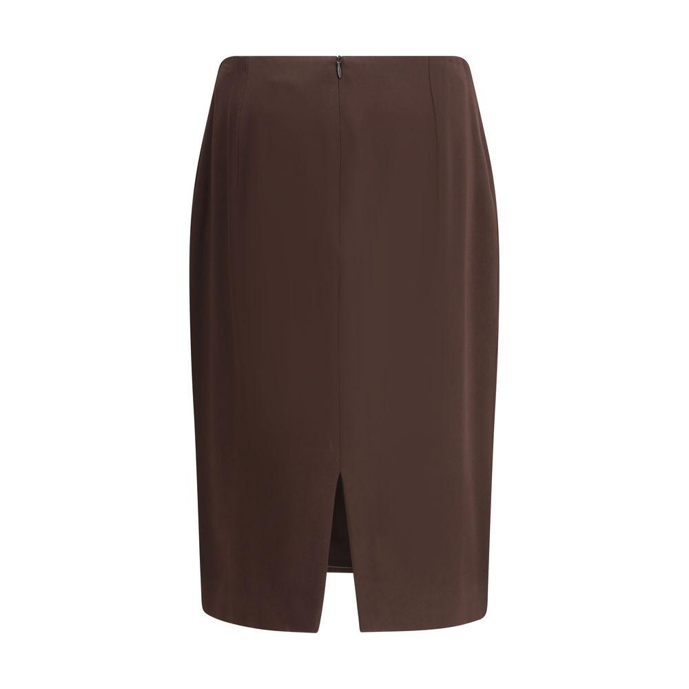 Tom Ford Brown Acetate Midi Skirt