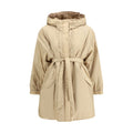 Max Mara Beige Polyester Full-Length Jacket