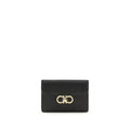 Ferragamo Black Calf Leather Bos Taurus Wallet