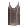 Brunello Cucinelli Brown Silk Top