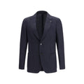 Lardini Blue Fleece Wool Blazer