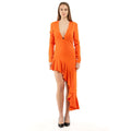 Moschino Orange Marabou Cocktail Dress