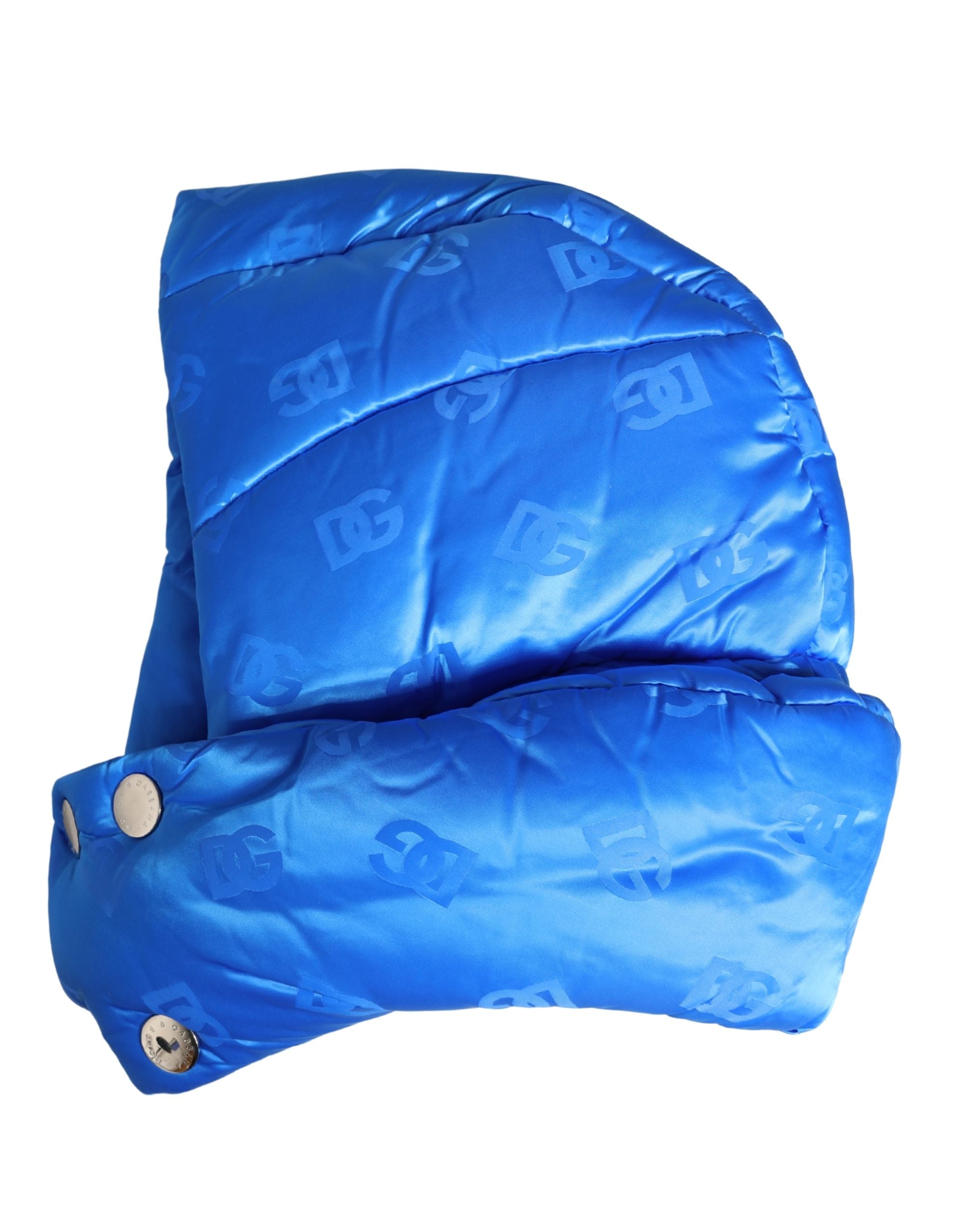 Dolce & Gabbana Men Blue Logo Print Whole Head Wrap Capello Hat