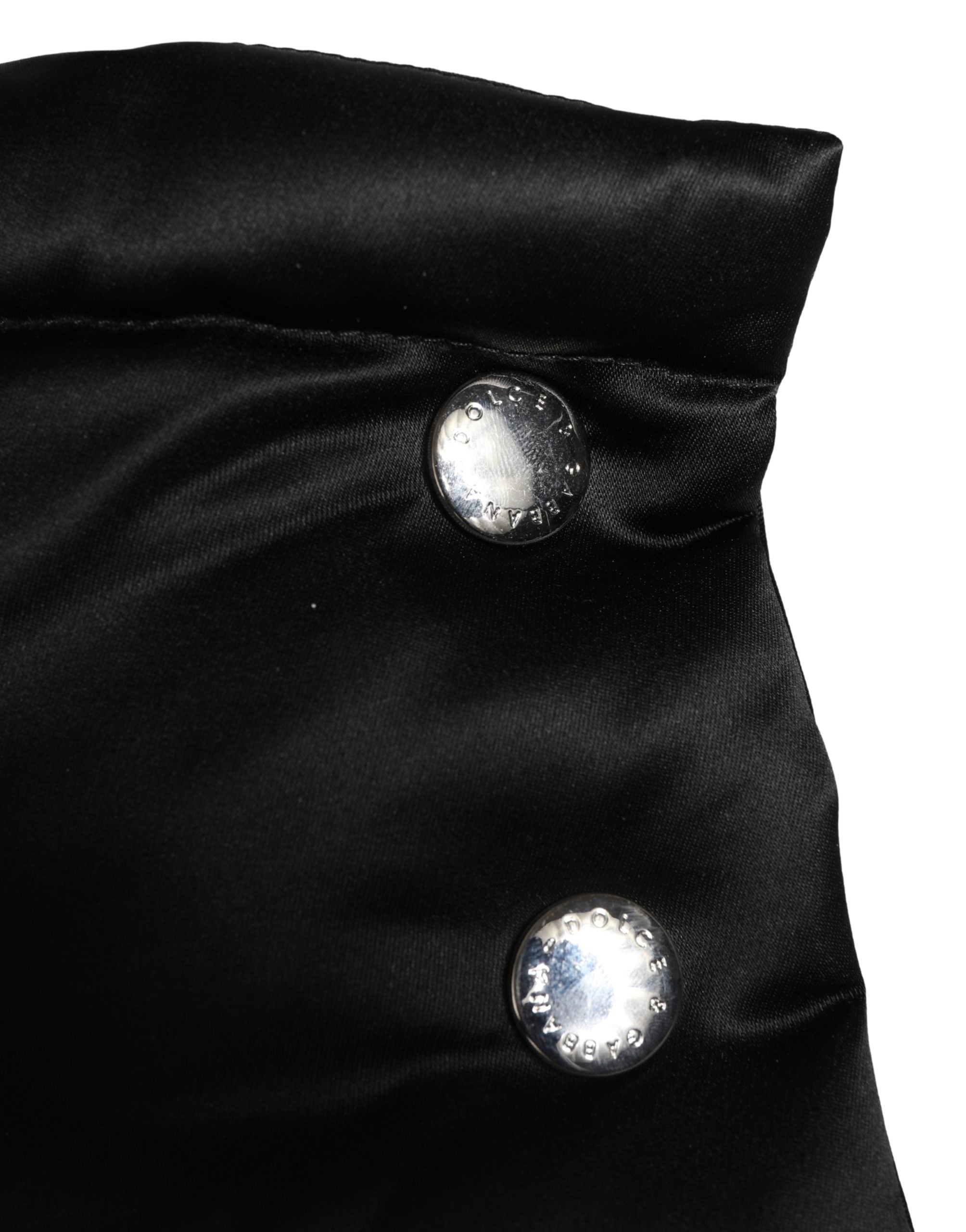 Dolce & Gabbana Black Polyester Whole Head Wrap Capello Hat