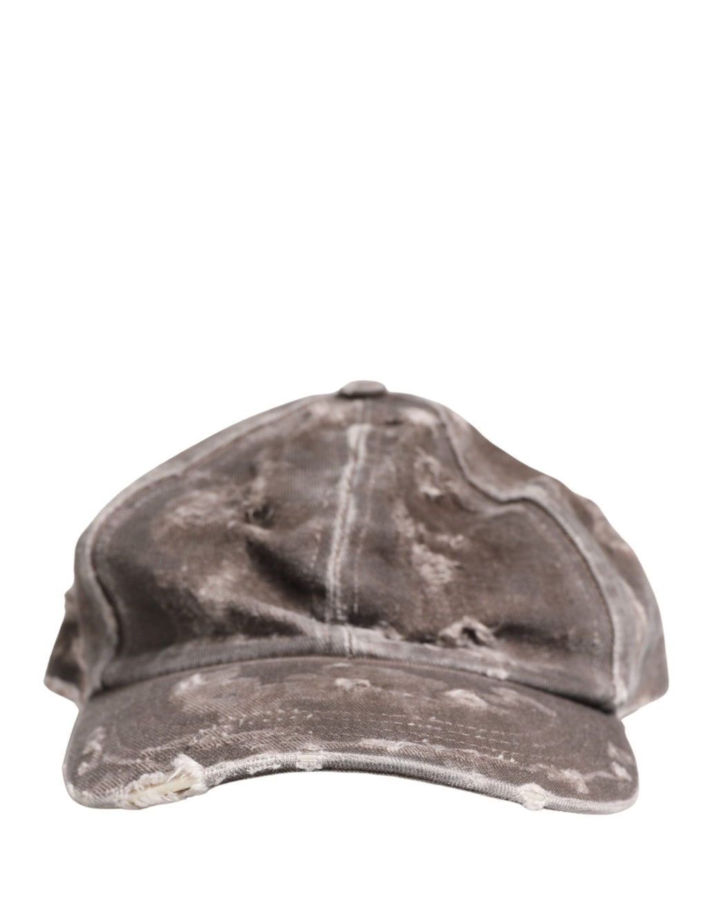 Dolce & Gabbana Men Brown Cotton Distressed Baseball Capello Hat