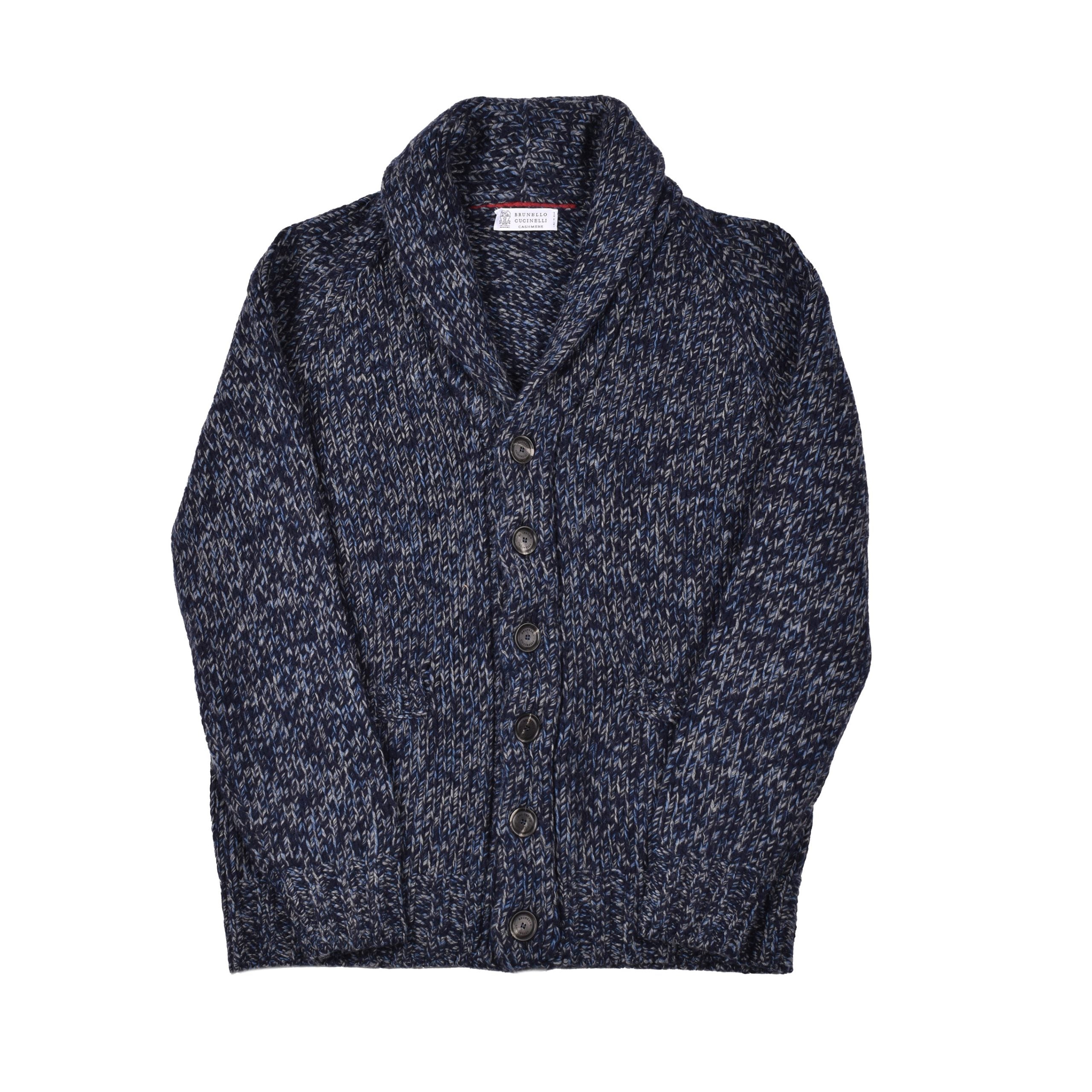 Brunello Cucinelli Blue Wool Cardigan
