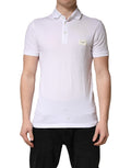 Dolce & Gabbana White Collared Short Sleeves Men Polo T-shirt