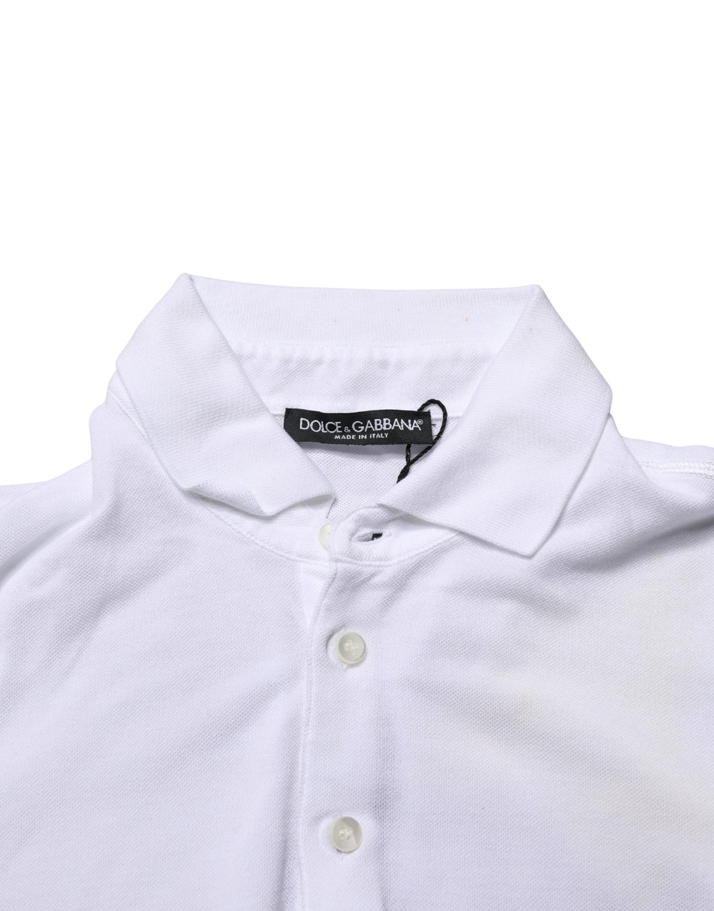 Dolce & Gabbana White Collared Short Sleeves Men Polo T-shirt