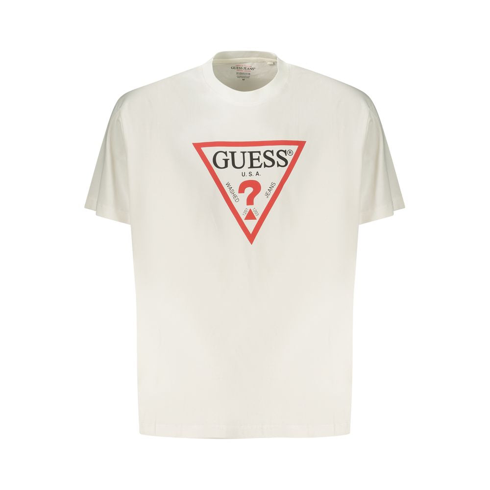 Guess Jeans White Cotton Men's T-Shirt