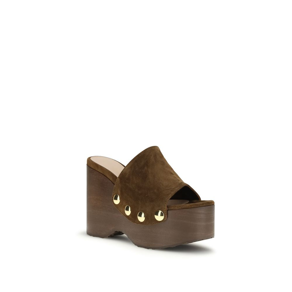Gianvito Rossi Brown Other Fibres Clogs