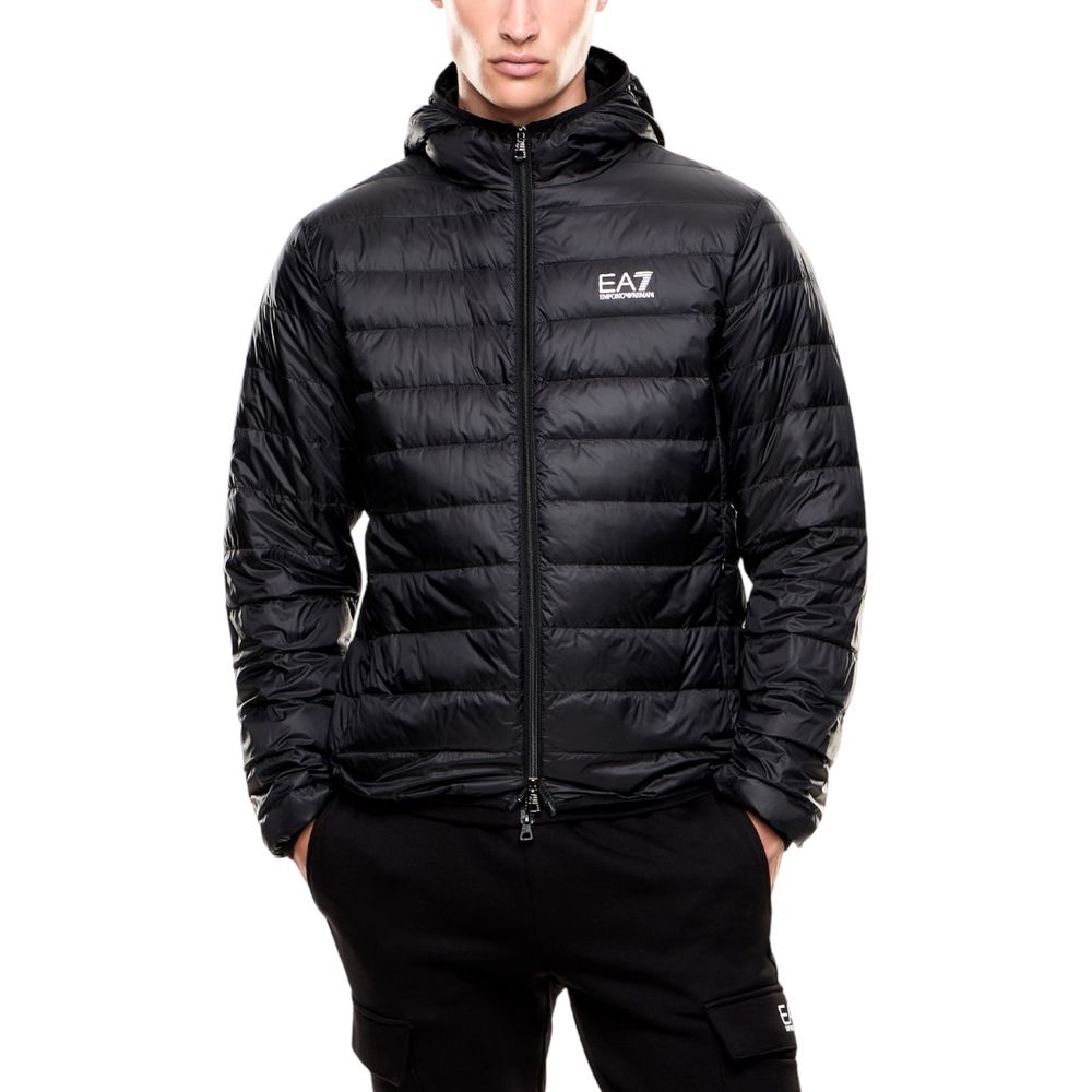 EA7 Emporio Armani Bicolor Polyamide Full-Length Jacket