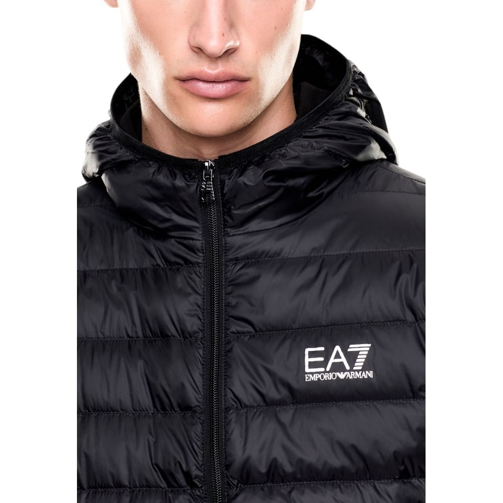 EA7 Emporio Armani Bicolor Polyamide Full-Length Jacket