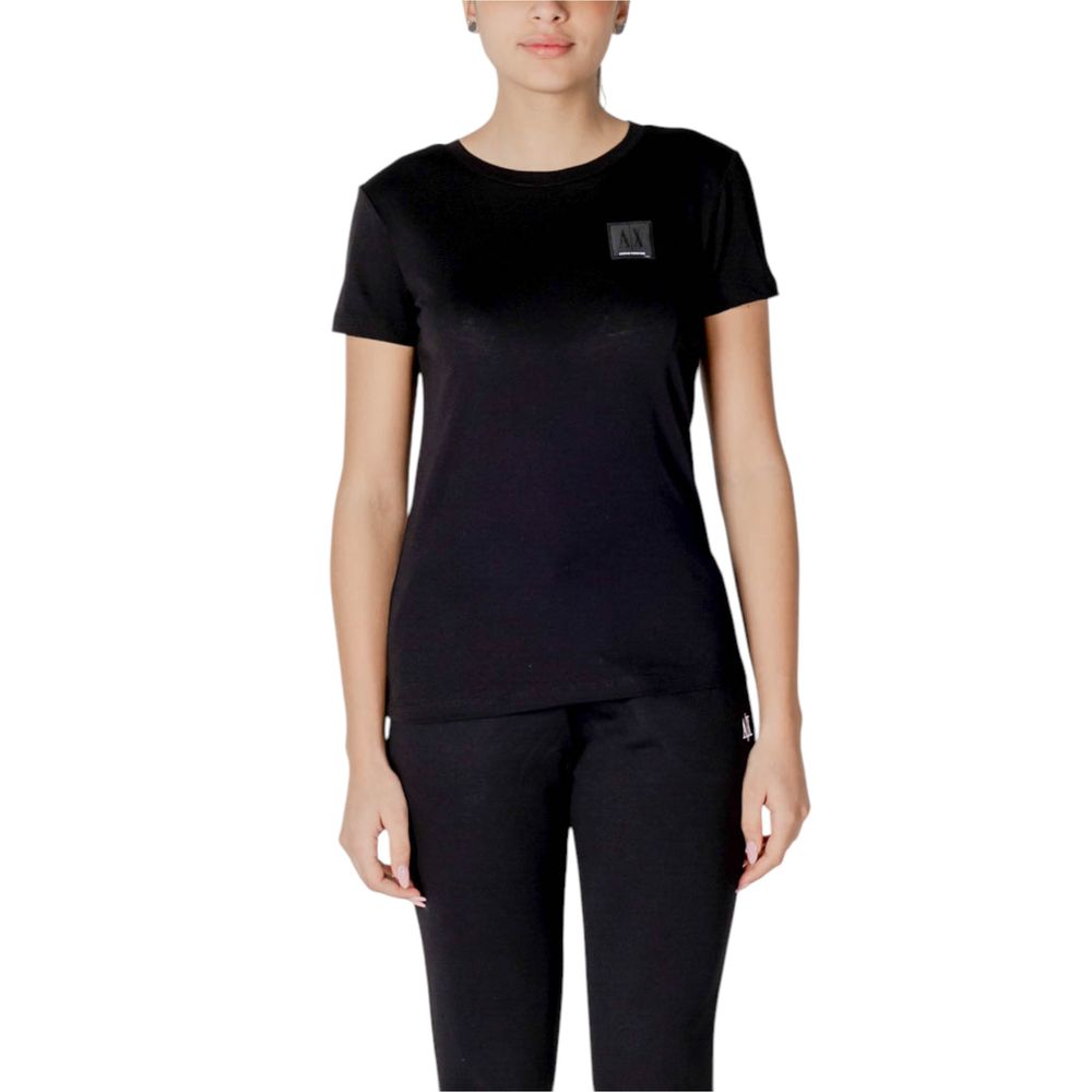 Armani Exchange Black Cotton T-Shirt