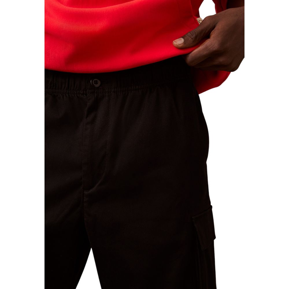 Calvin Klein Jeans Black Cotton Cargo Pants