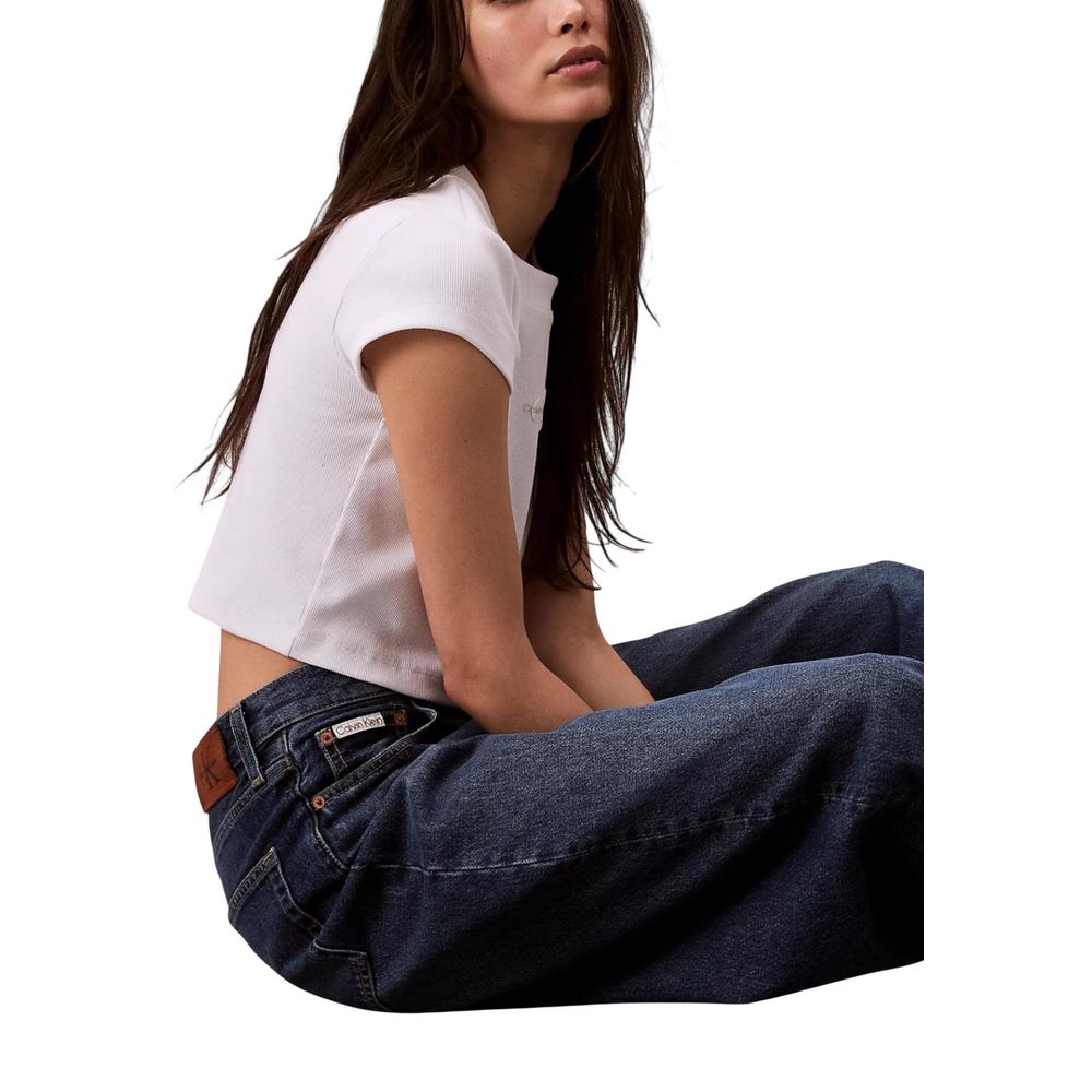 Calvin Klein Jeans Blue Recycled Cotton Bootcut Jeans
