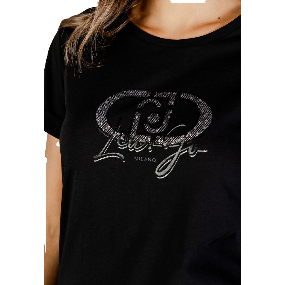 Liu Jo Black Cotton T-Shirt