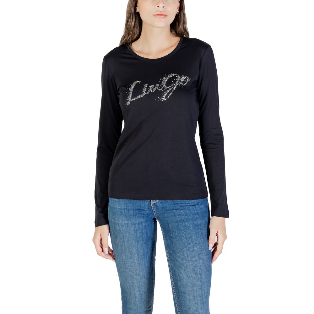Liu Jo Black Cotton Long Sleeve T-Shirt