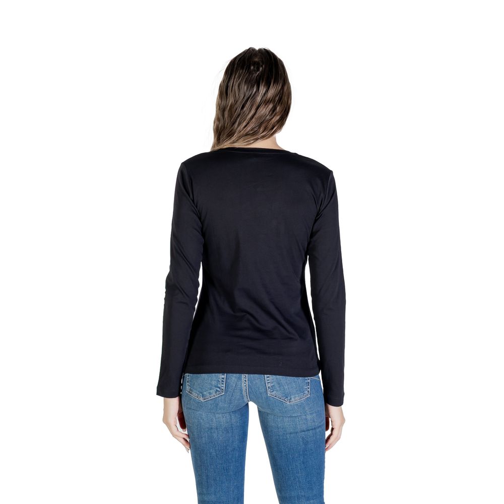 Liu Jo Black Cotton Long Sleeve T-Shirt