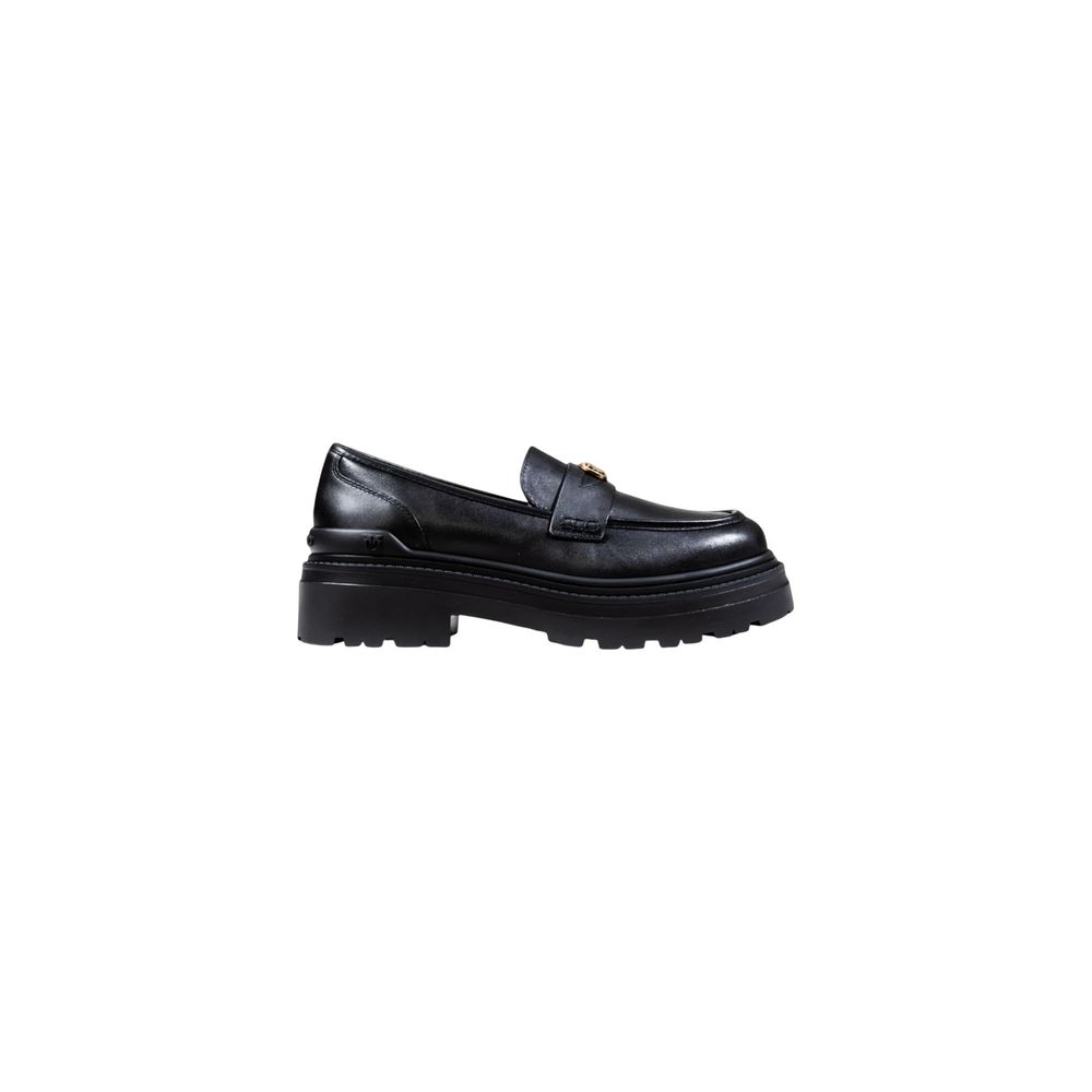 PINKO Black Leather Platform Pumps