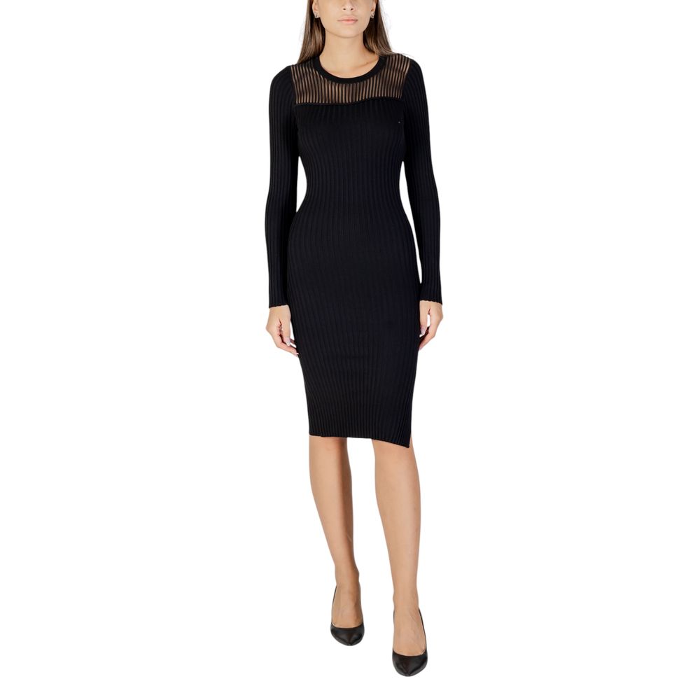 Morgan De Toi Black Viscose Midi Dress