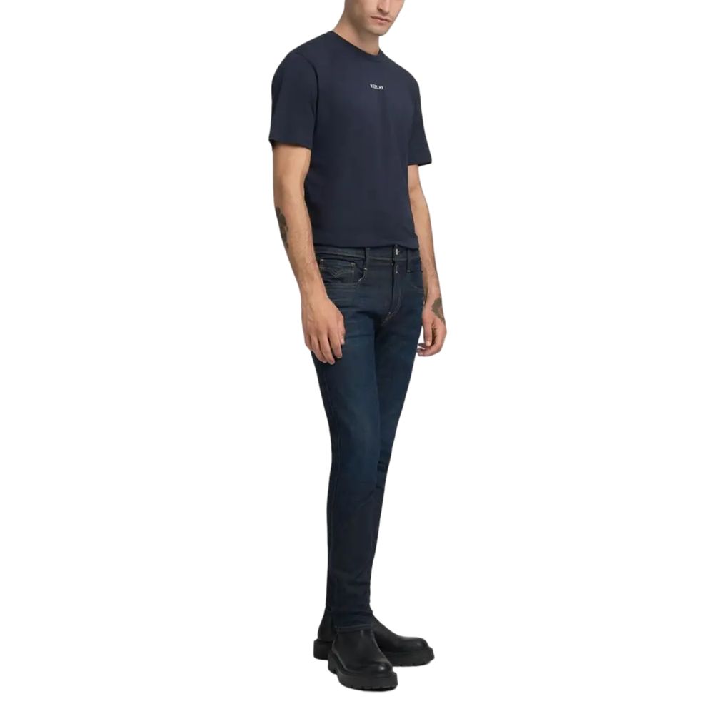 Replay Blue Cotton Skinny Jeans
